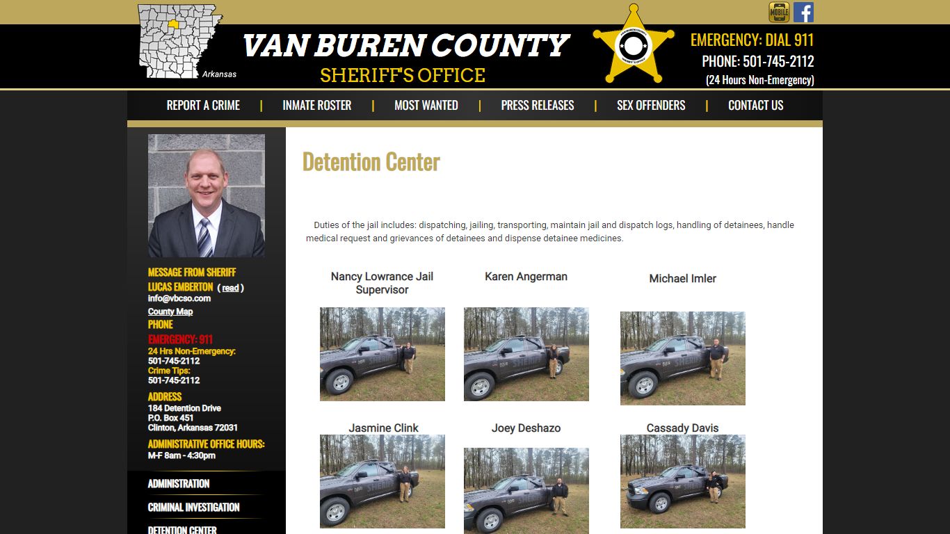 Detention Center - Van Buren County Sheriff AR